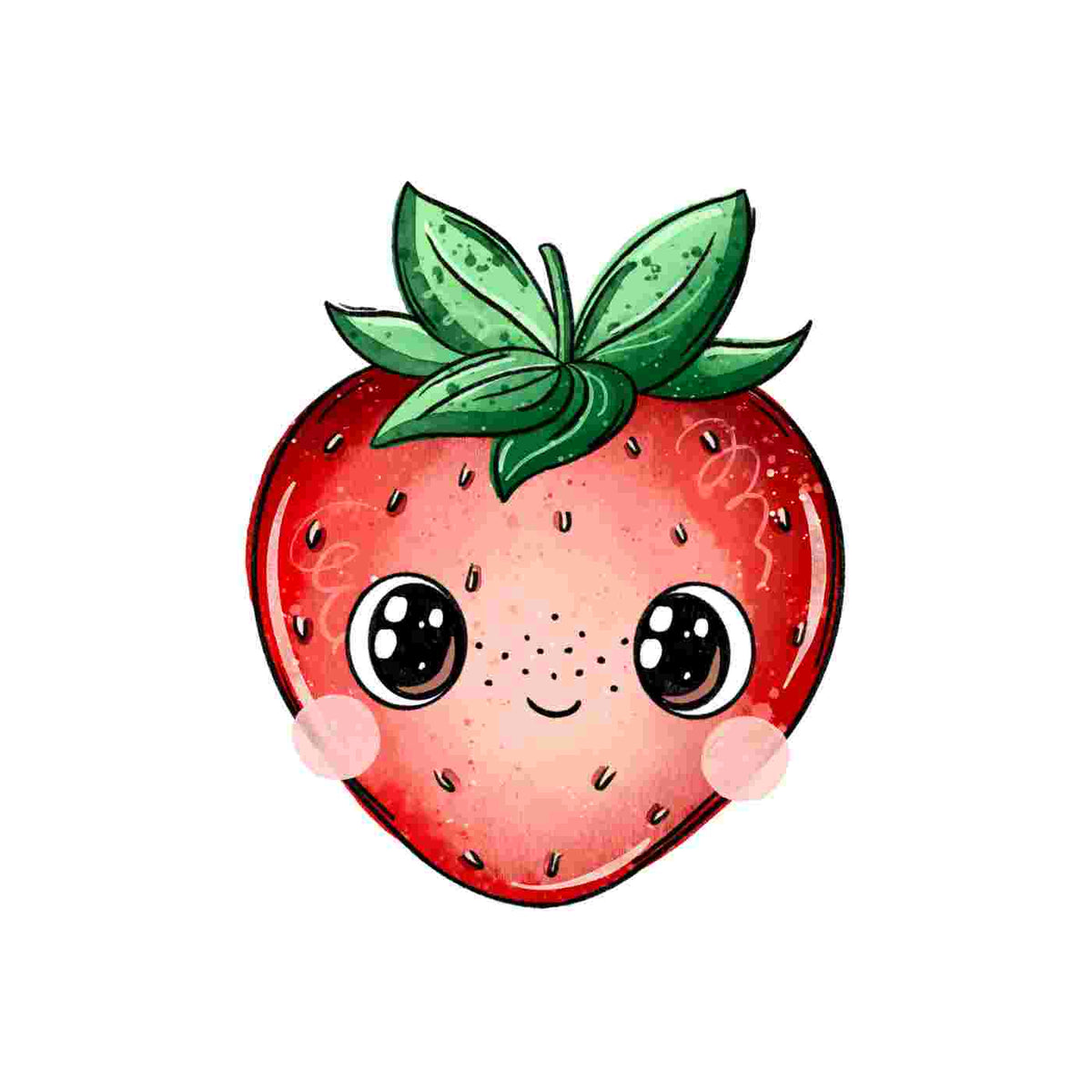 Bügelbild | Erdbeere #1 | Katzengold Designs
