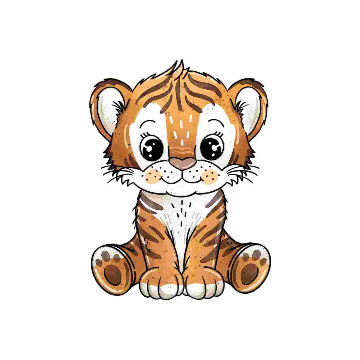 Bügelbild | Tiger #3 | Katzengold Designs
