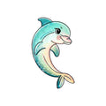 Bügelbild | Delfin #2 | Katzengold Designs