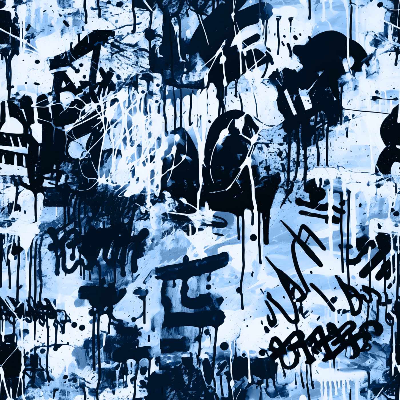 Kombi Graffiti blau | Eigenproduktion