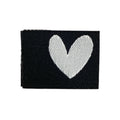 4 Stück Weblabel | Herz | schwarz
