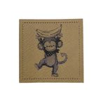 Label | 4x4 cm | Monkey #3 | 30 Farben