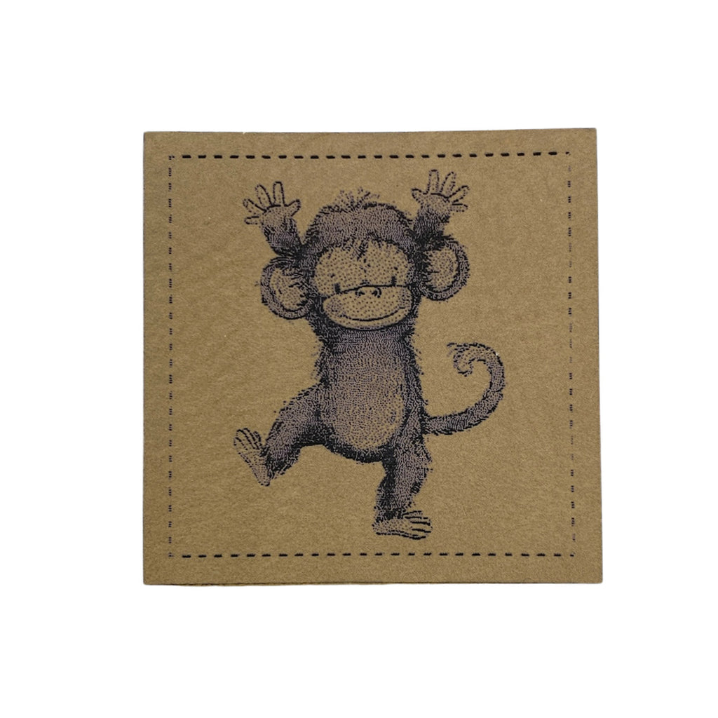 Label | 4x4 cm | Monkey #4 | 30 Farben