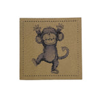 Label | 4x4 cm | Monkey #4 | 30 Farben