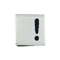 4 Stück Weblabel | ! | weiß
