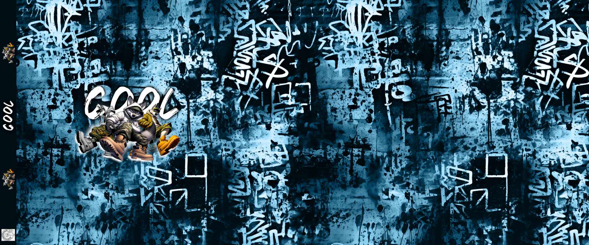 Panel Wolf dunkelblau | Eigenproduktion