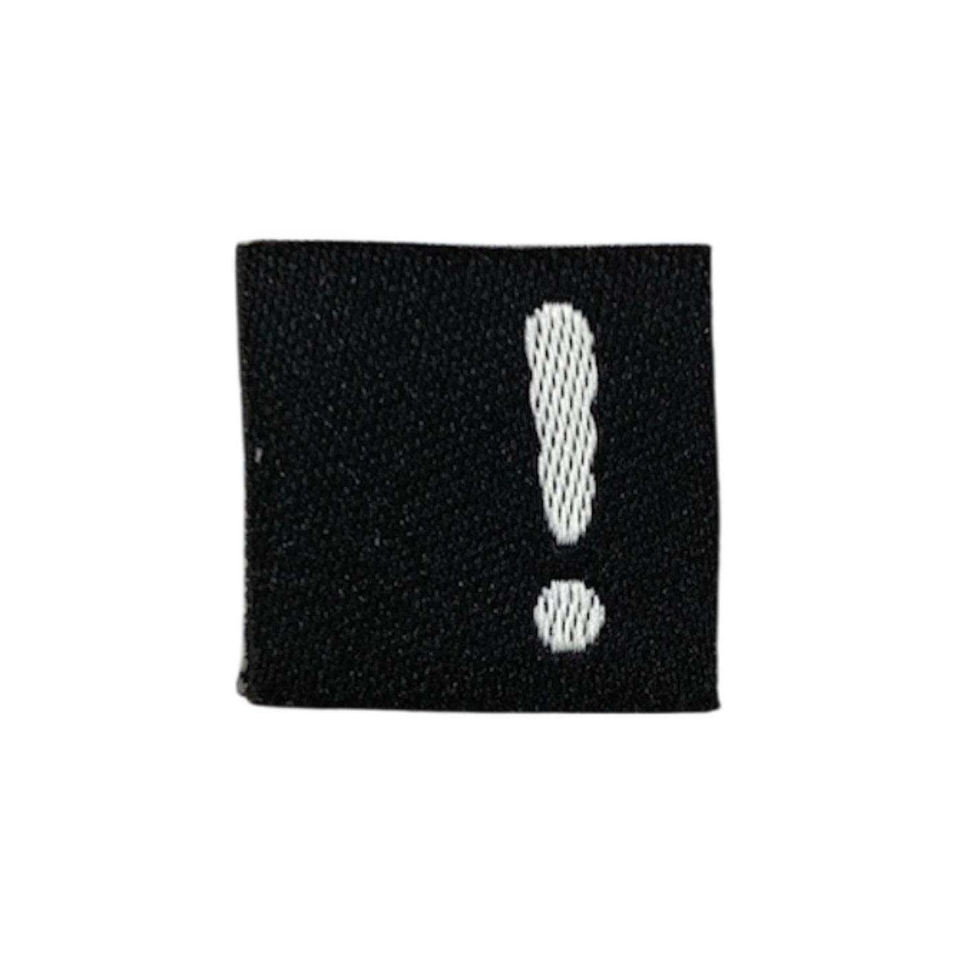 4 Stück Weblabel | ! | schwarz