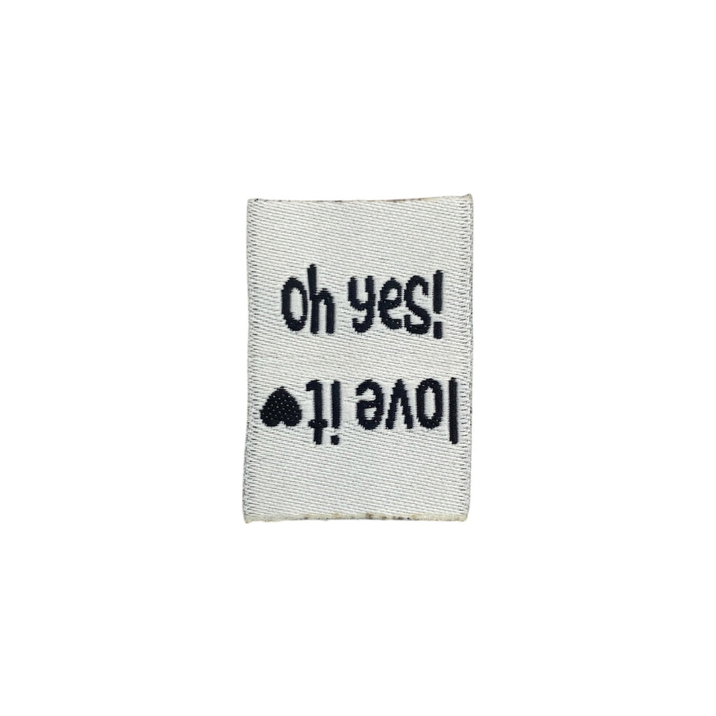 Weblabel | oh yes/love it | weiß