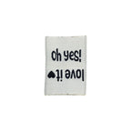 Weblabel | oh yes/love it | weiß