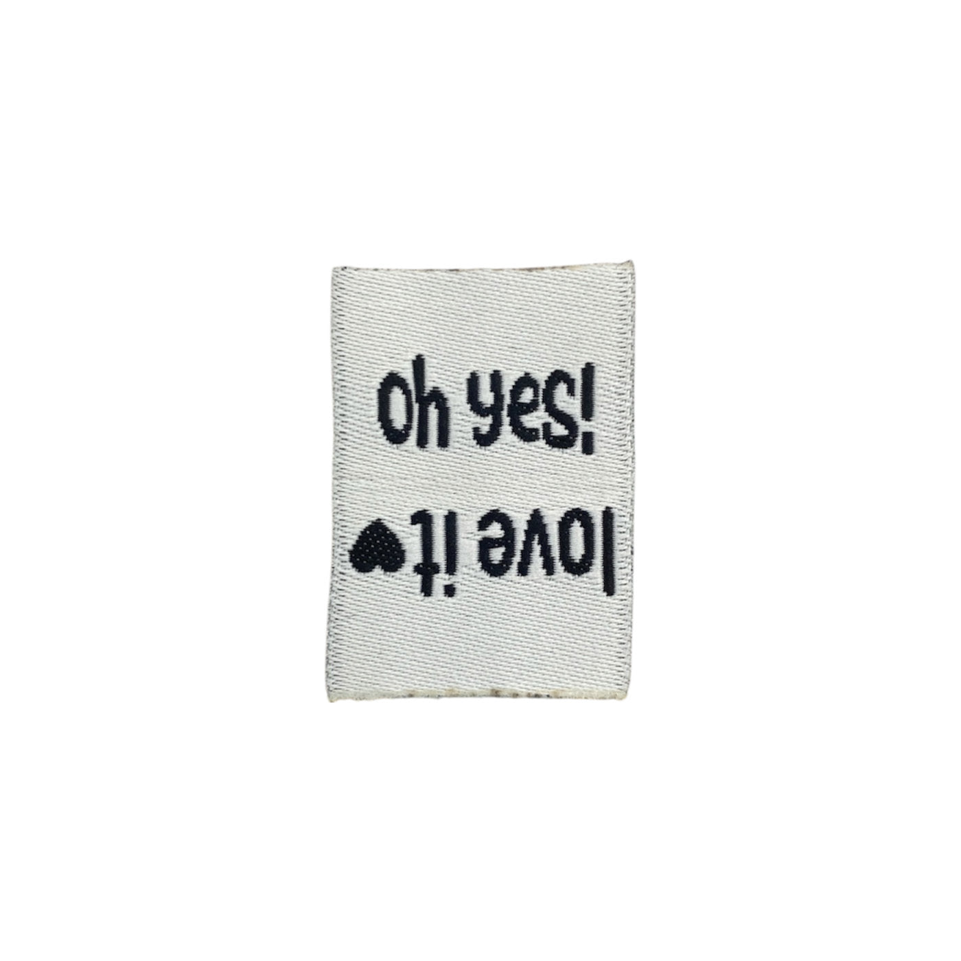Weblabel | oh yes/love it | weiß