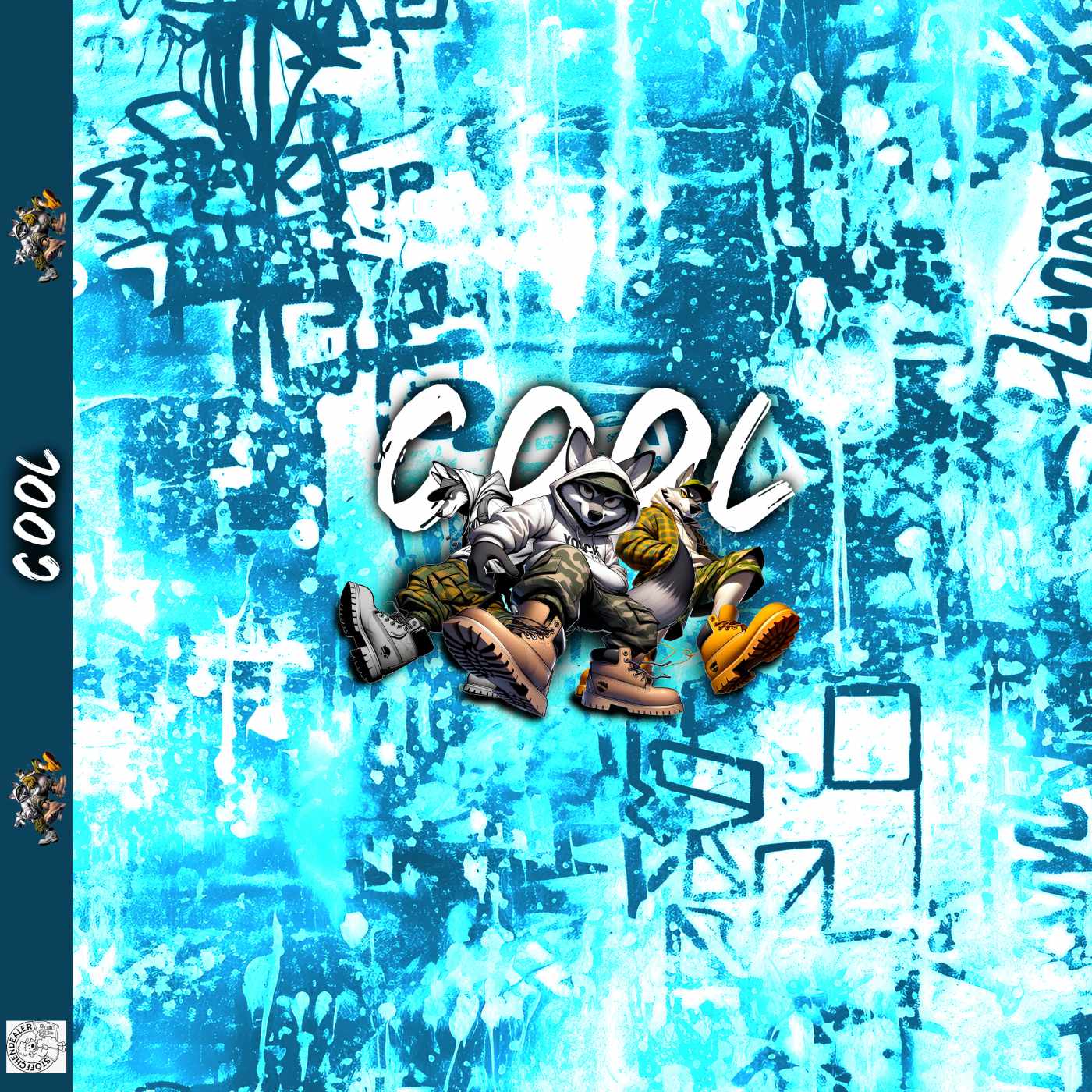 Panel Wolf hellblau | Eigenproduktion