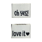 Weblabel | oh yes/love it | weiß