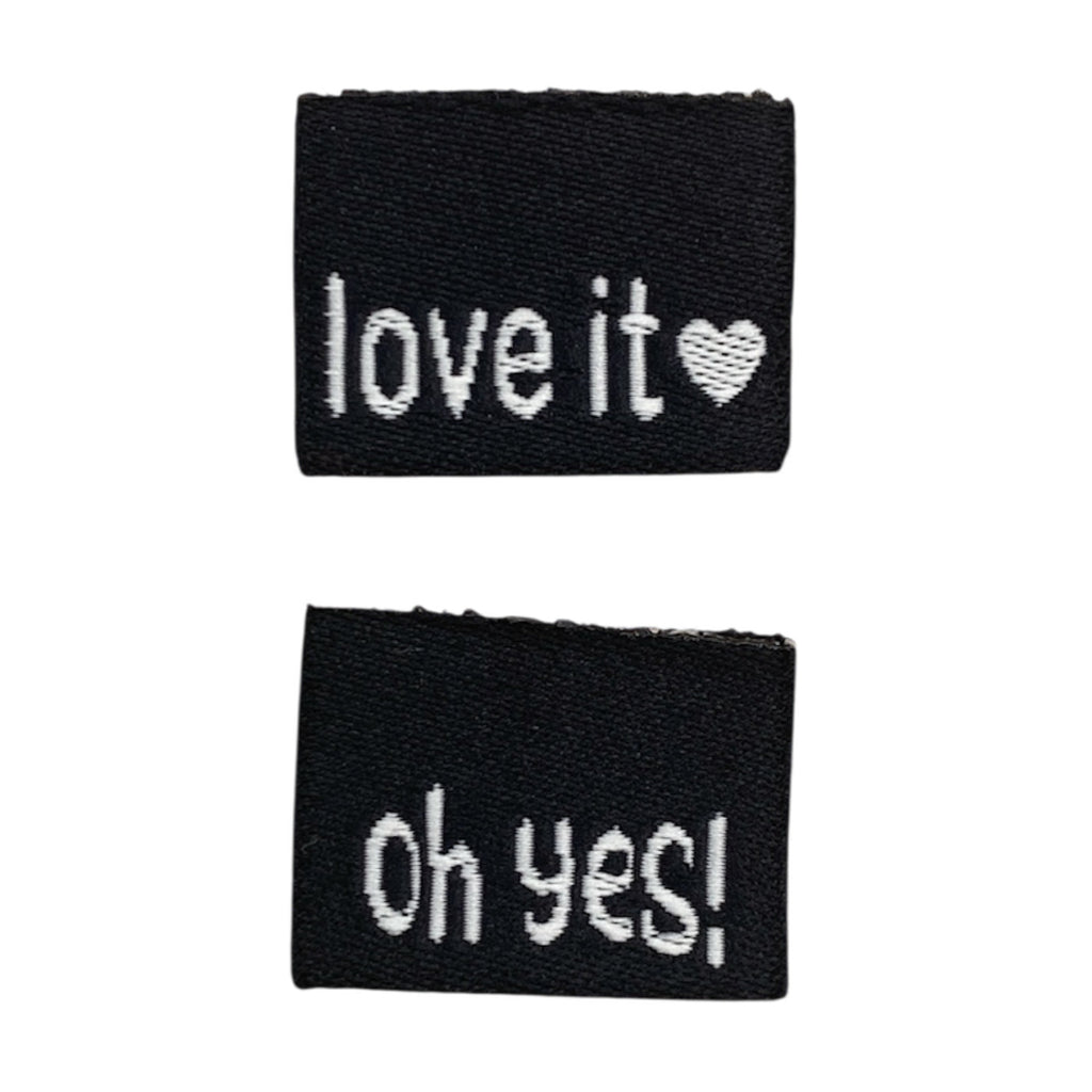 Weblabel | oh yes/love it | schwarz