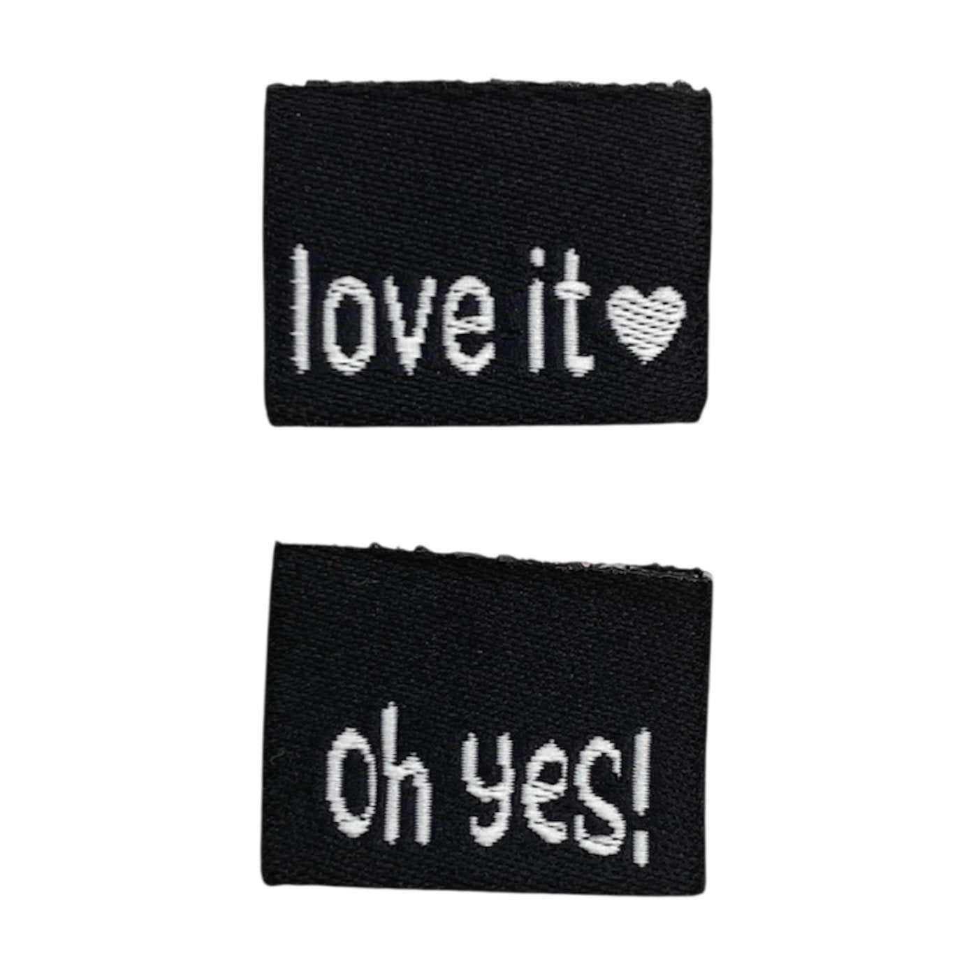Weblabel | oh yes/love it | schwarz