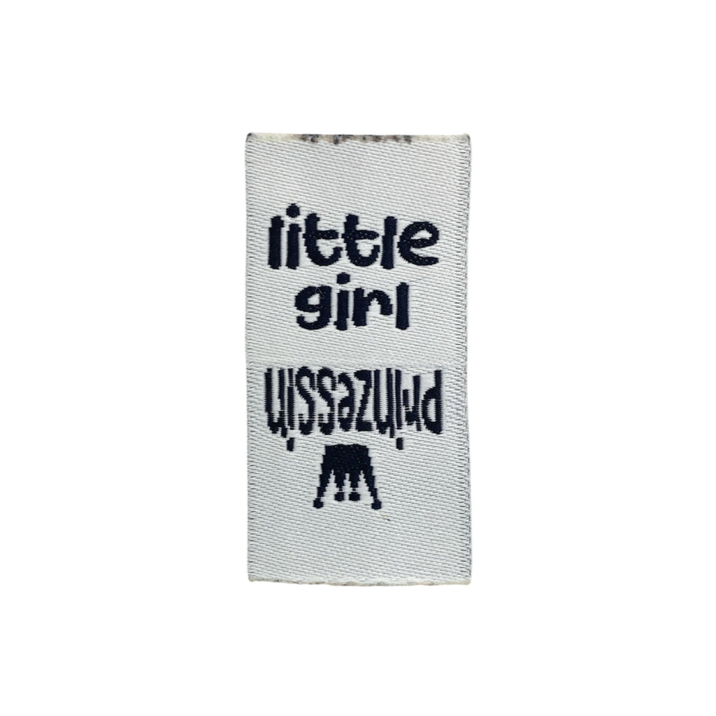 Weblabel | little girl/Prinzessin | weiß