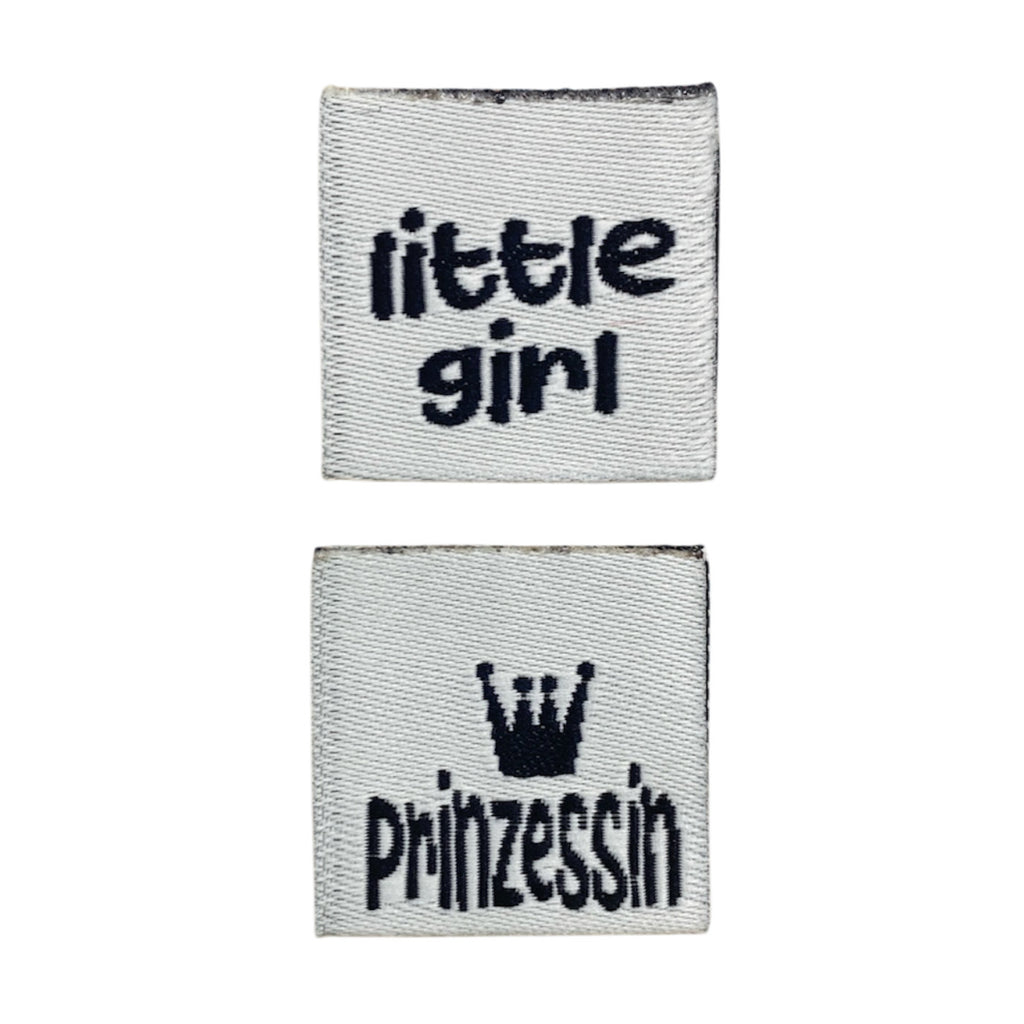 Weblabel | little girl/Prinzessin | weiß