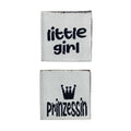 Weblabel | little girl/Prinzessin | weiß