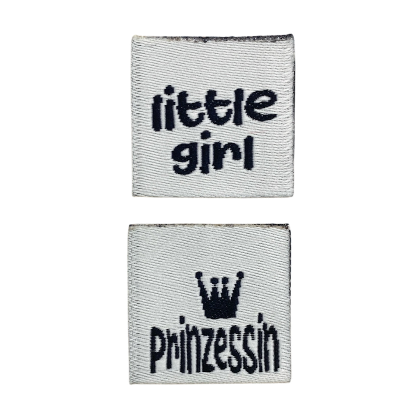 Weblabel | little girl/Prinzessin | weiß