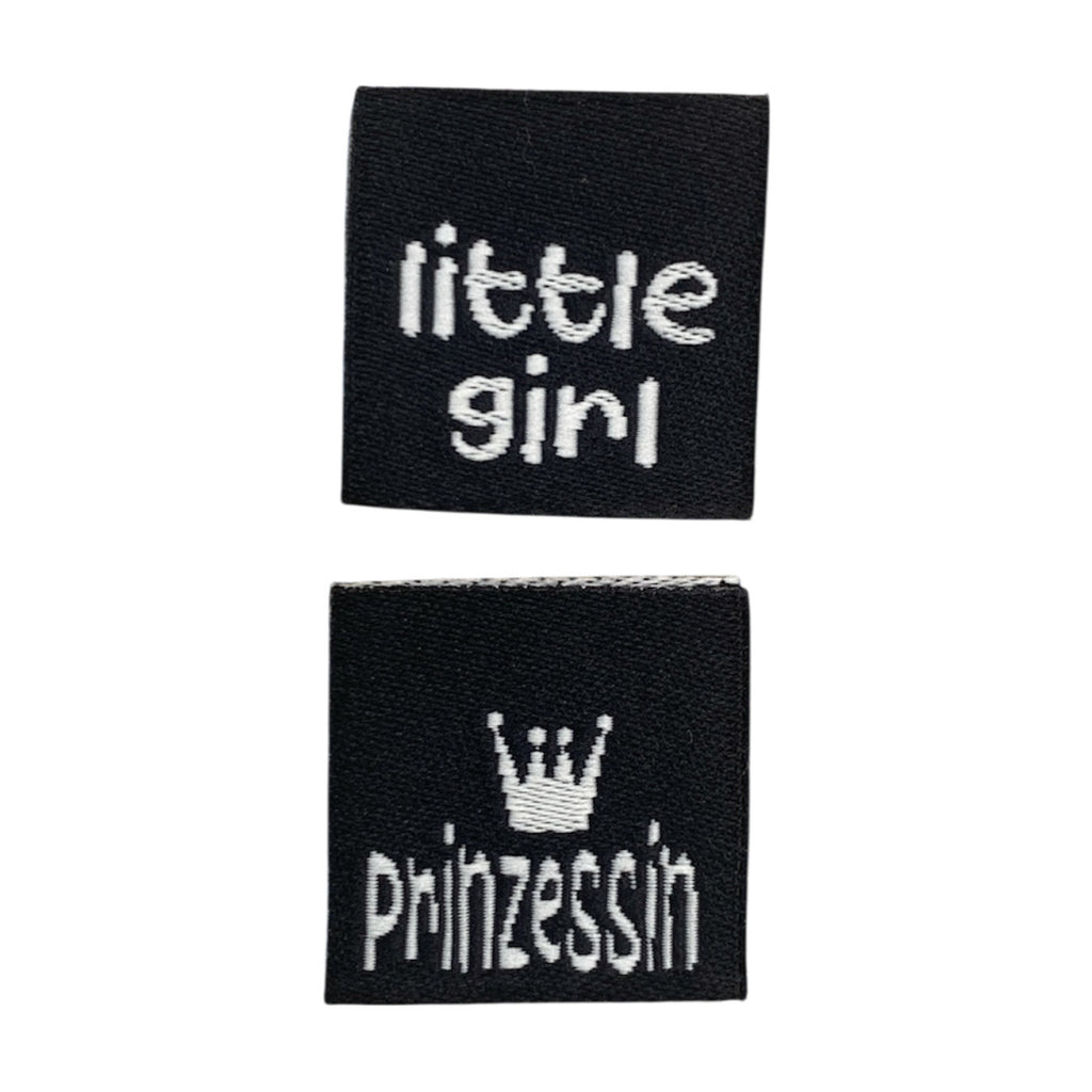 Weblabel | little girl/Prinzessin | schwarz