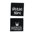 Weblabel | little girl/Prinzessin | schwarz