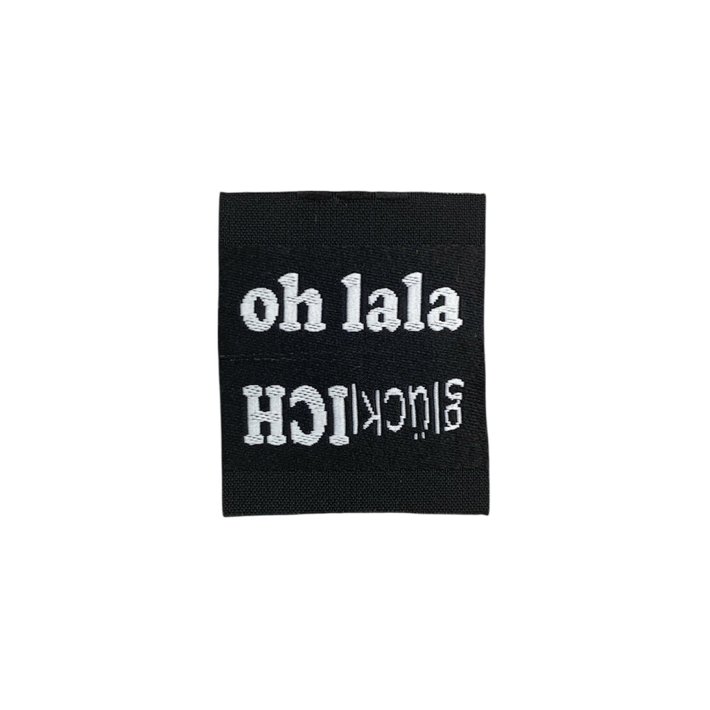 Weblabel | oh lala/glücklich | schwarz