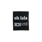 Weblabel | oh lala/glücklich | schwarz