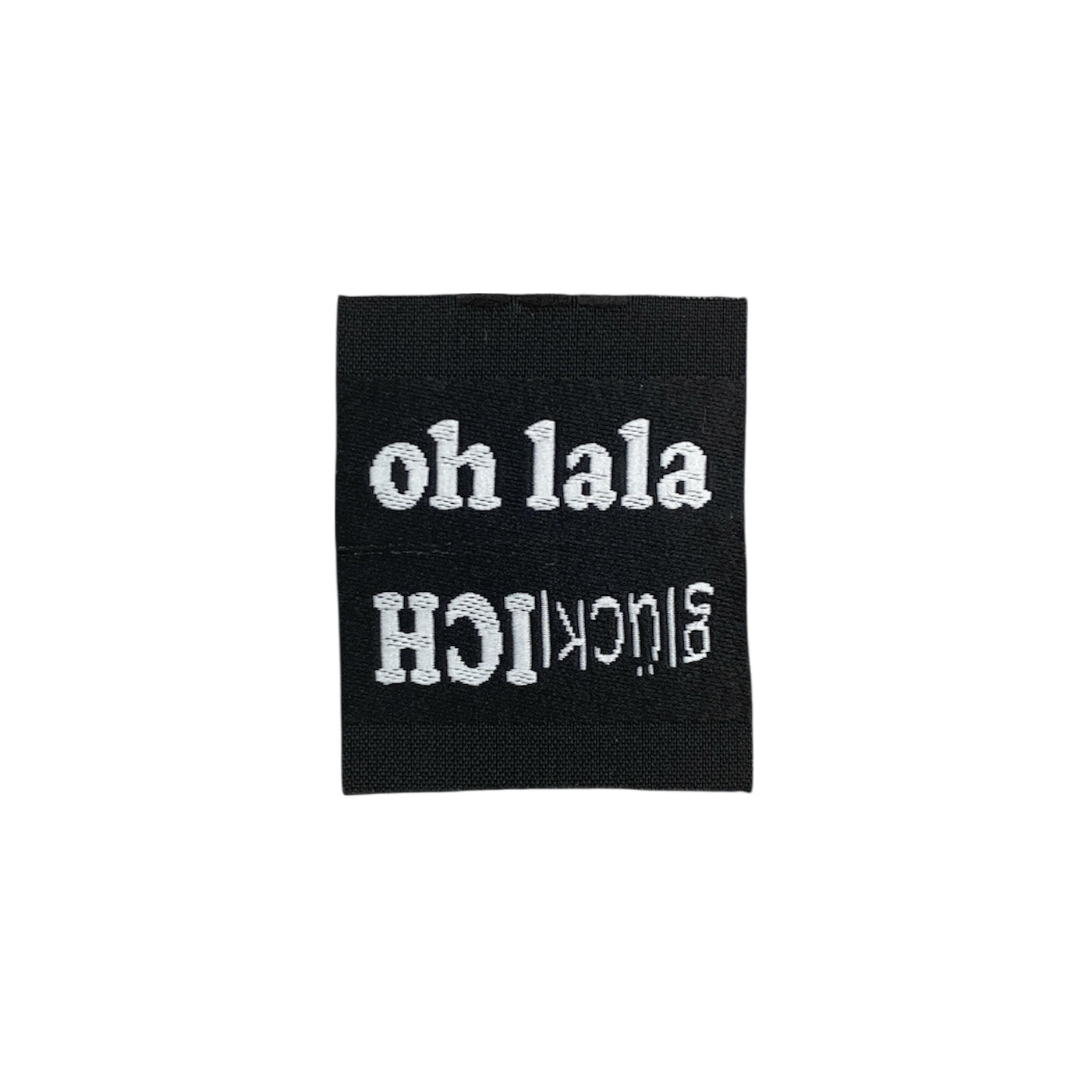 Weblabel | oh lala/glücklich | schwarz