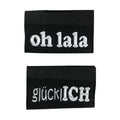 Weblabel | oh lala/glücklich | schwarz