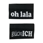 Weblabel | oh lala/glücklich | schwarz