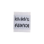 Weblabel | lovely/ich lieb's | weiß