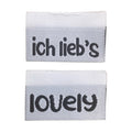 Weblabel | lovely/ich lieb's | weiß