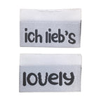 Weblabel | lovely/ich lieb's | weiß