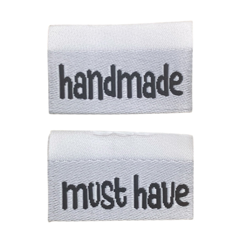 Weblabel | handmade/must have | weiß