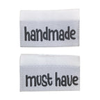 Weblabel | handmade/must have | weiß