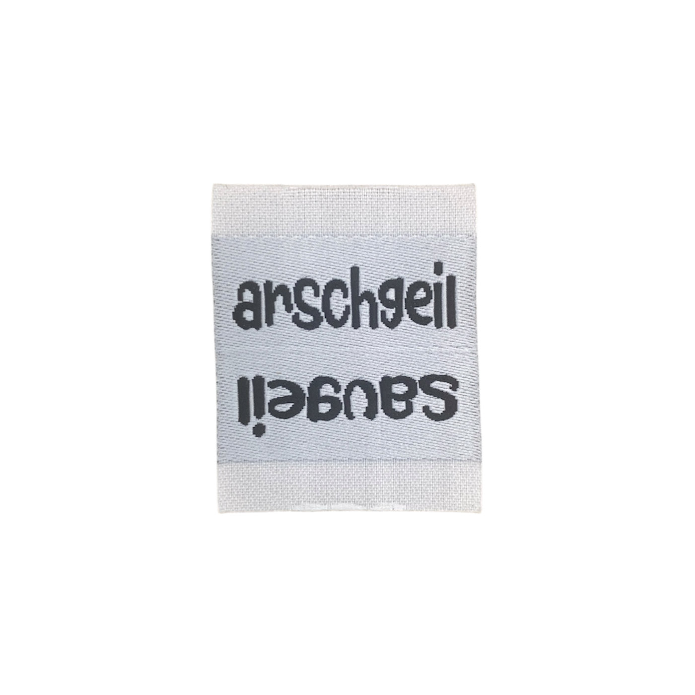 Weblabel | saugeil/arschgeil | weiß