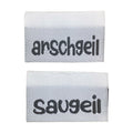 Weblabel | saugeil/arschgeil | weiß