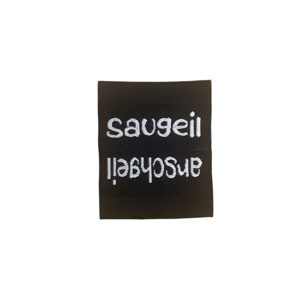 Weblabel | saugeil/arschgeil | schwarz