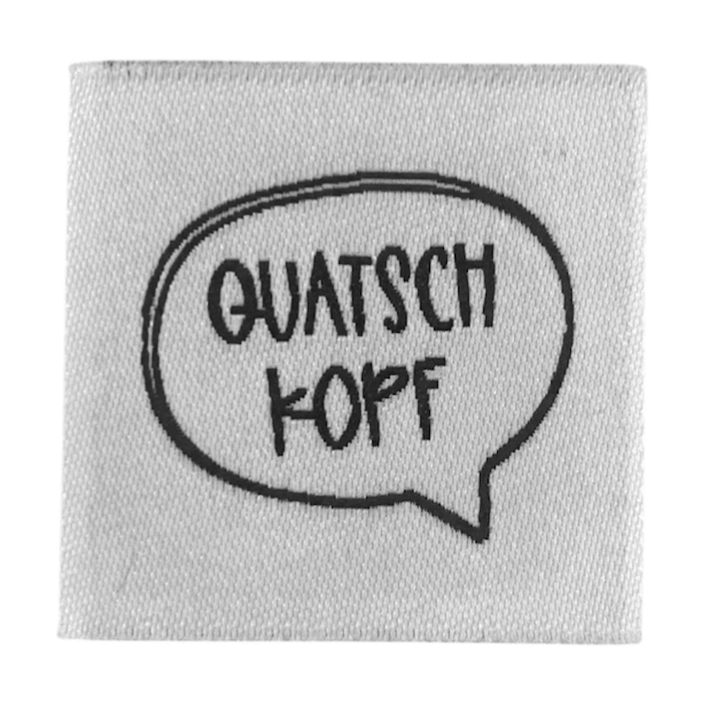 Weblabel | Quatschkopf | weiß