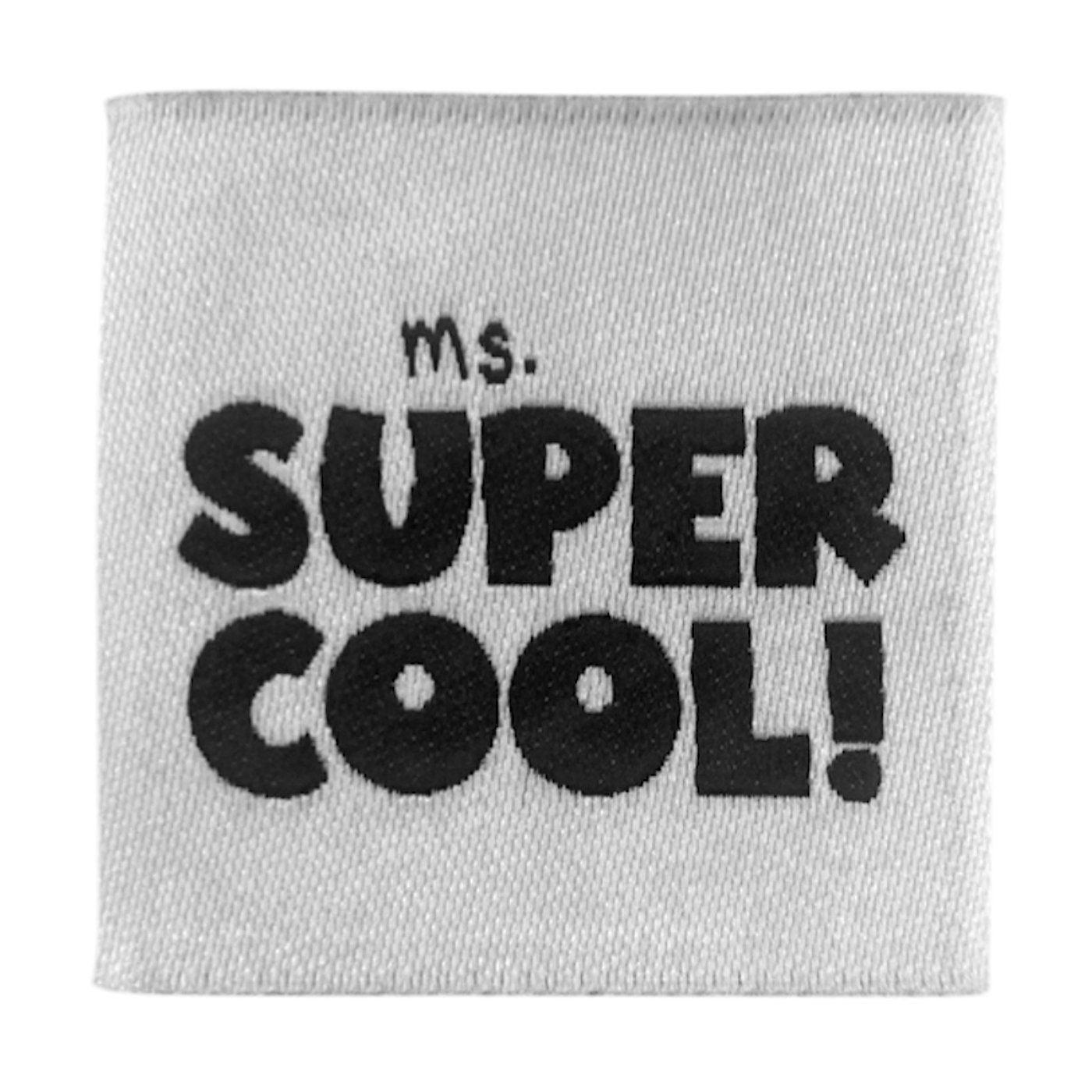 Weblabel | ms super cool | weiß