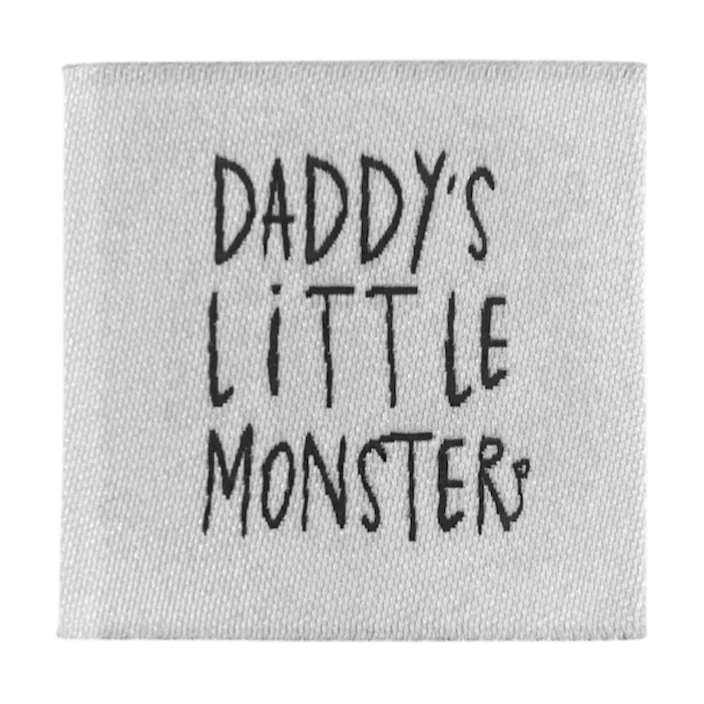 Weblabel | Daddy's little Monster | weiß