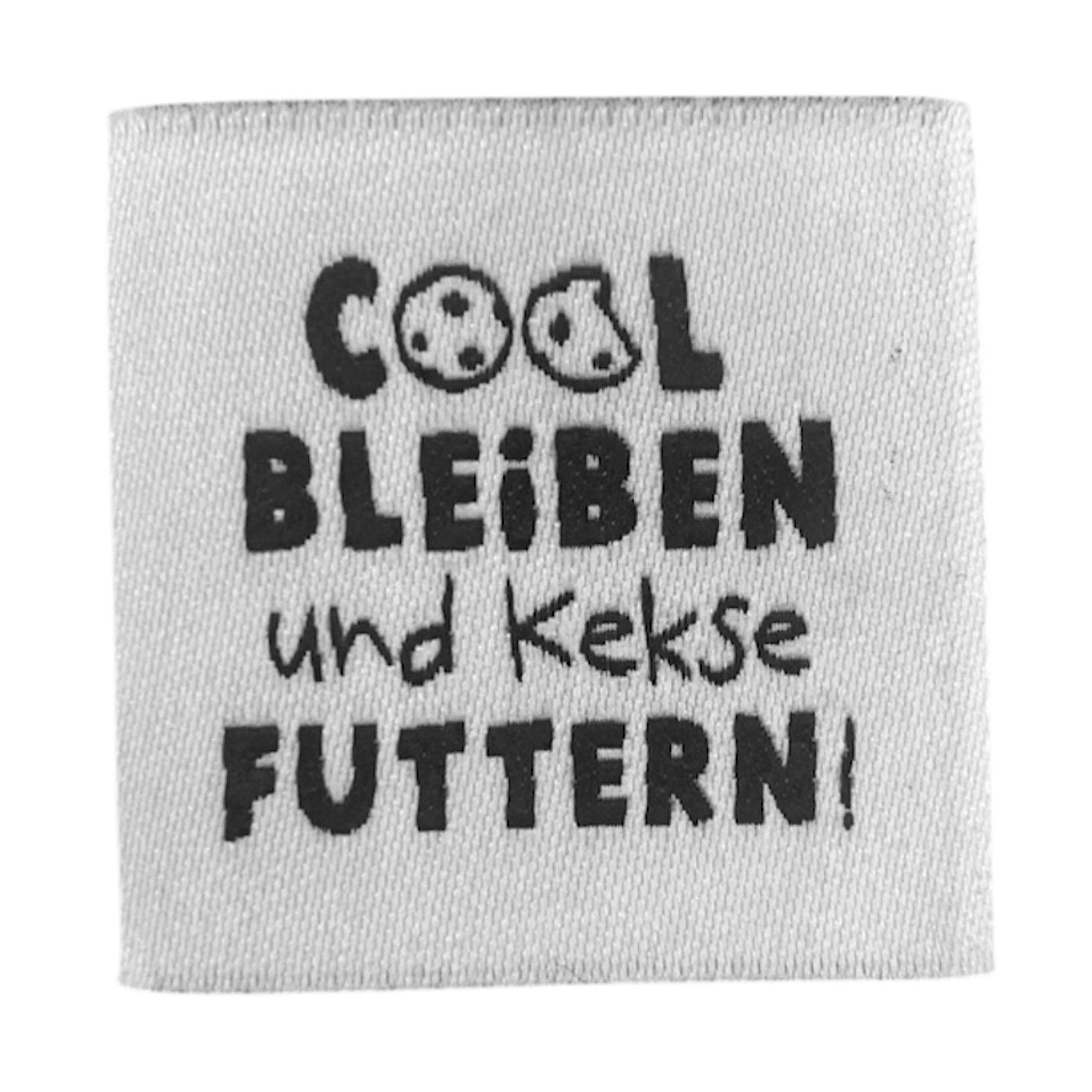 Weblabel | Cool bleiben und Kekse futtern! | weiß