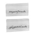 Weblabel | gigantisch/superfrech | weiß