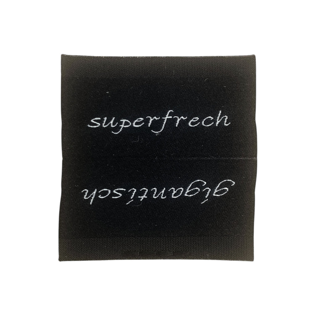Weblabel | gigantisch/superfrech | schwarz