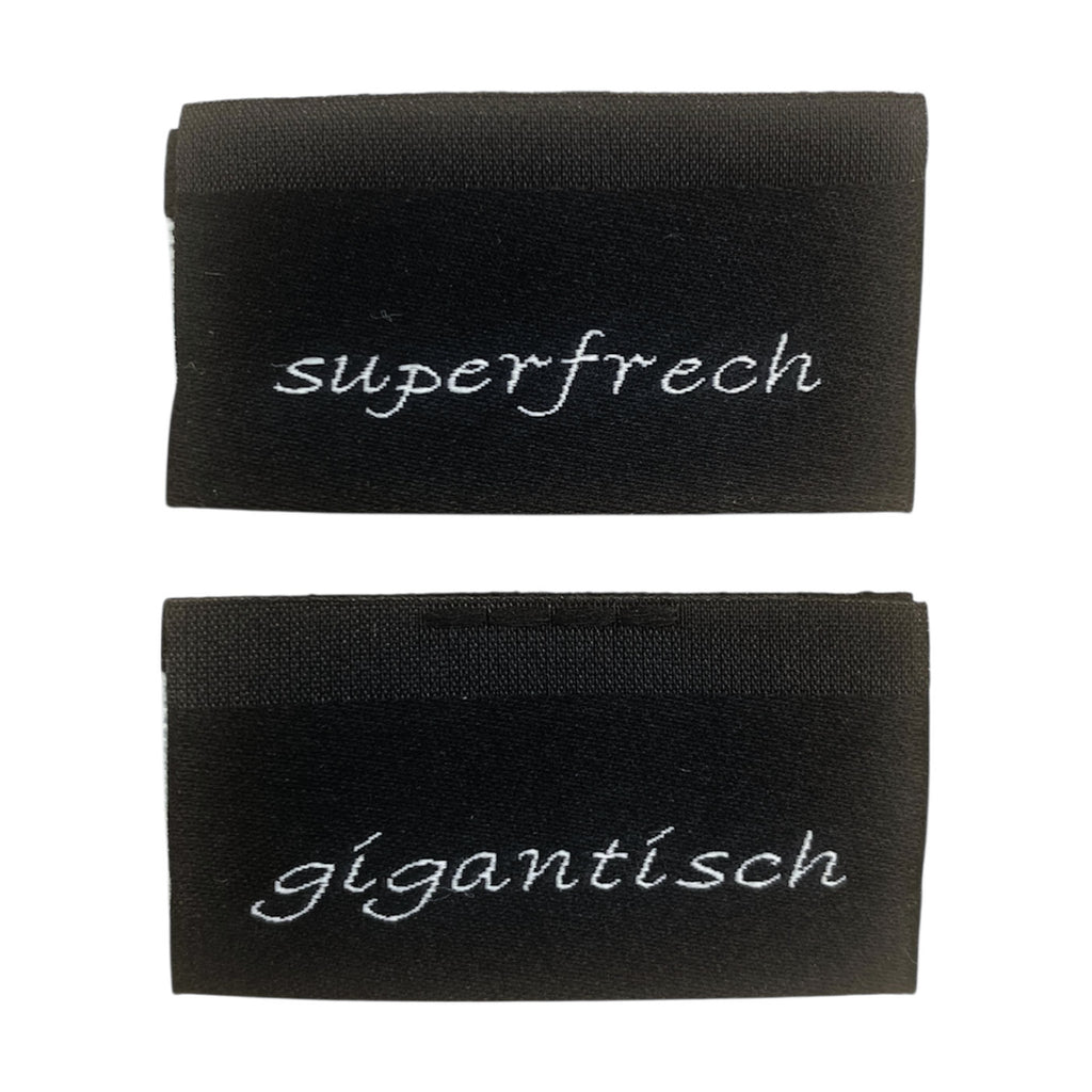 Weblabel | gigantisch/superfrech | schwarz