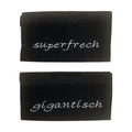 Weblabel | gigantisch/superfrech | schwarz