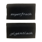 Weblabel | gigantisch/superfrech | schwarz