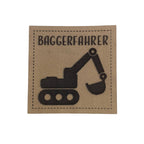 Label | 4x4 cm | Baggerfahrer | 30 Farben