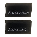 Weblabel | kleine Zicke/kleine Maus | schwarz