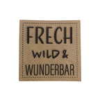 Label | 4x4 cm | frech, wild & wunderbar | 30 Farben