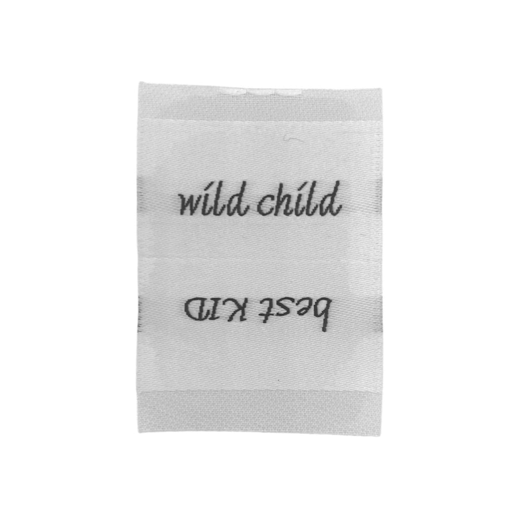 Weblabel | best KID/wild child | weiß